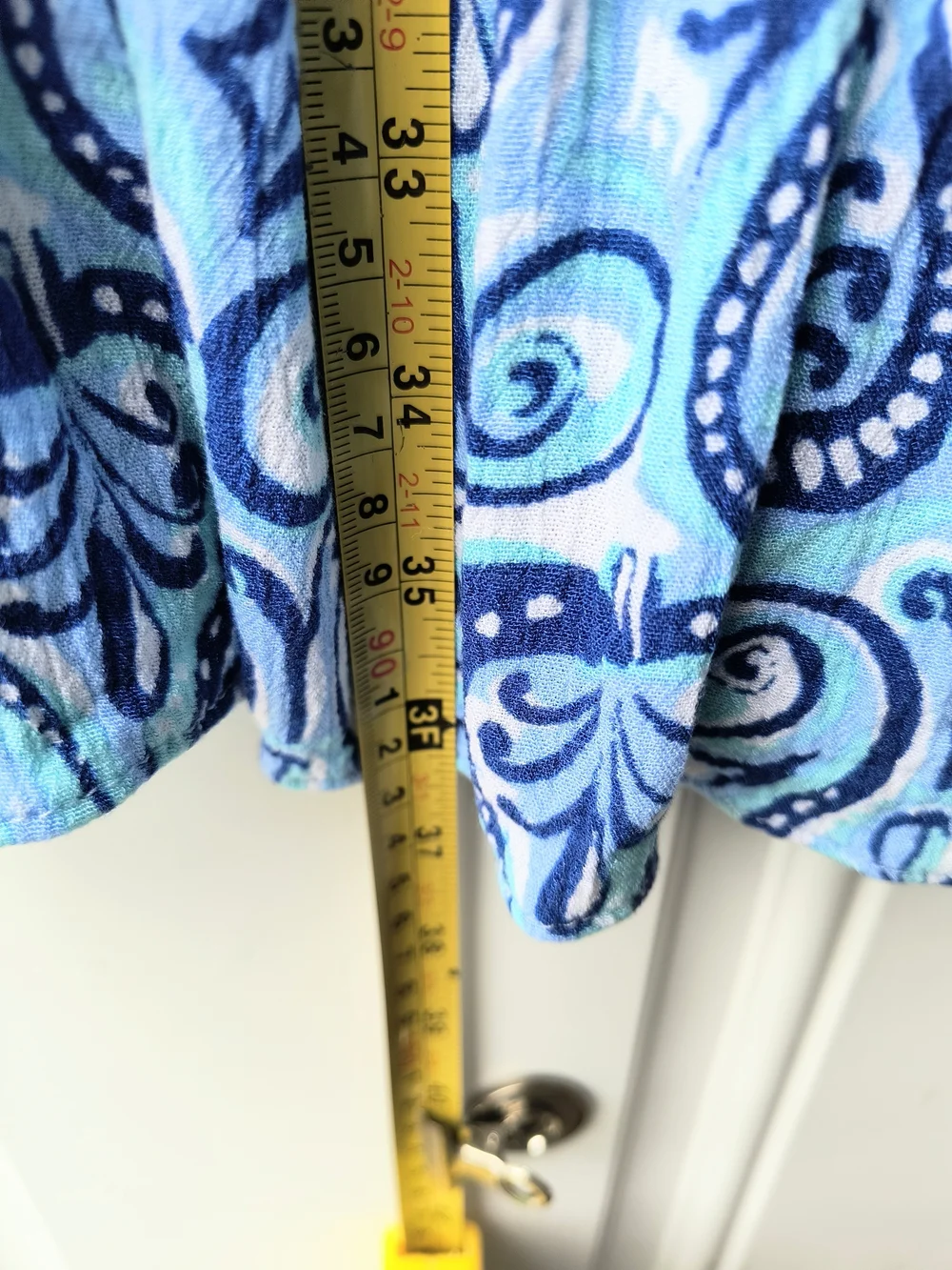 Stella Parker Blue Paisley Print Sleeveless Resort Vacation Mini Dress XL - Picture 7 of 11